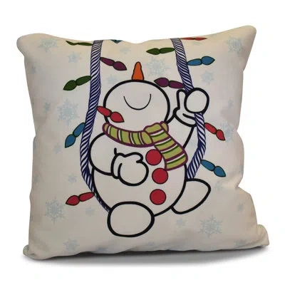 E By Design Winter Whimsy Outdoor Throw Pillow In Multi