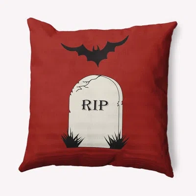 E By Design Witches Brew Indoor/outdoor Throw Pillow In Red