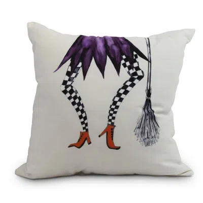 E By Design Witches Brew Outdoor Throw Pillow In Cream