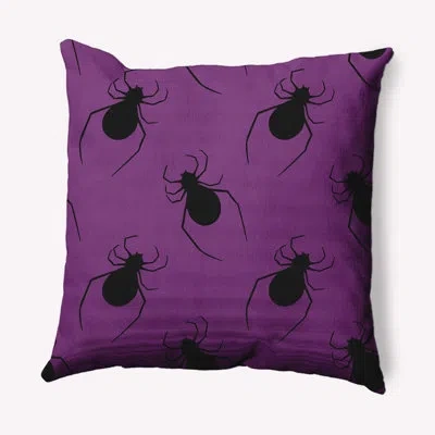 E By Design Witches Brew Spiders Indoor/outdoor Throw Pillow In Purple