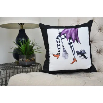 E By Design Witches Brew Square Pillow Cover & Insert In White