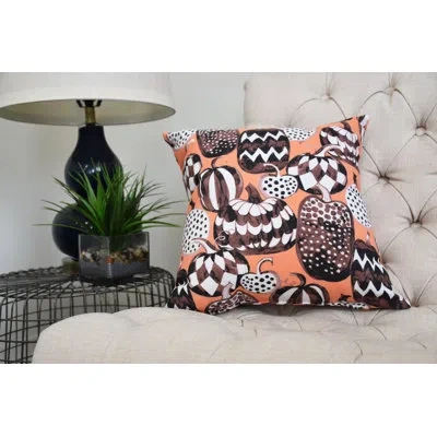 E By Design Witches Brew Square Pillow In Orange