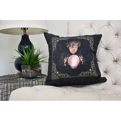 E By Design Witches Brew Square Pillow In Yellow,black