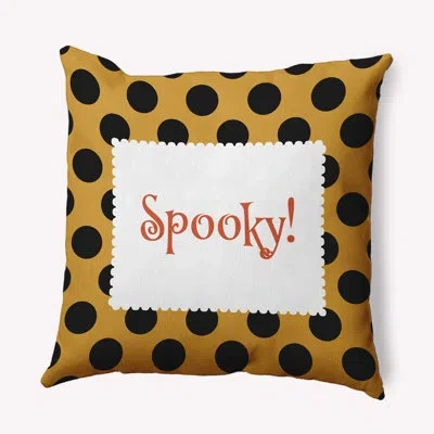 E By Design Witches Brew Throw Pillow In Gold Mustard