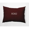 E By Design Xoxo Valentines Decorative Rectangular Pillow Cover & Insert In Maroon