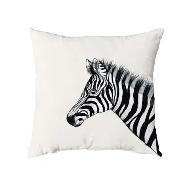 E By Design Zebra Outdoor Square Pillow Cover & Insert