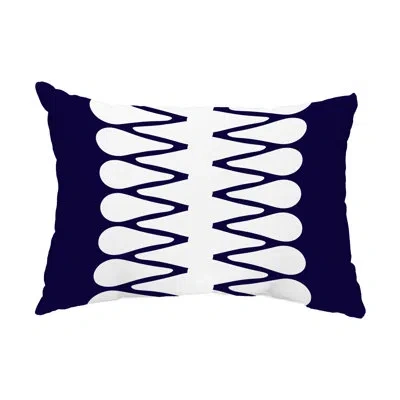 E By Design Zipped Indoor/outdoor Lumbar Pillow Cover & Insert In Blue