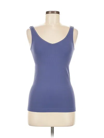 Pre-owned E By Eloise Tank Top Blue Strapless Neckline Tops