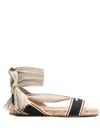 E 'clat Ankle Tie Sandals