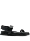 E 'clat Leather Flat Sandals