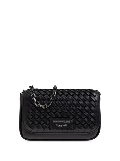 E 'clat Leather Wallet On Chain In Black