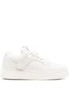 E 'clat White Leather Sneakers