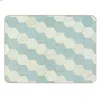 E. Inder Designs Blue / Grey Four Table Mats Set In Light Blues And Grey Geometric Design.  Heat Proof Melamine Surfa In Blue