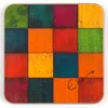 E. Inder Designs Coasters Set Of Four. Eye Catching Design From The Rainbow Range. Melamine Heat Resistant. In Multi