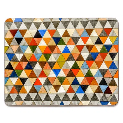 E. Inder Designs Four Placemats Set In Mosaic Boho Chic Design. With Heat Resistant Melamine Coating. Standard U K Si In Multi