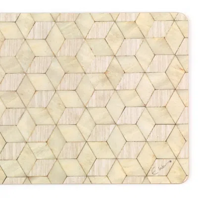 E. Inder Designs Green / Neutrals Chopping Board Set Of Two In Double Sided Melamine. One Extra Large One Large In Ne