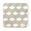E. Inder Designs Green / White Coaster Set Of Four Scandi Look Light Green White Neutral Heat Proof Melamine. In Multi