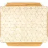 E. Inder Designs Grey / Green Tray In Mid Century Modern Geometric Scandinavian Style. Melamine Coated For Heat Resis