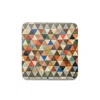 E. Inder Designs Red Four Coasters Set In Boho Chic Mosaic Design. Heat Resistant Melamine Coating. In Multi