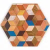 E. Inder Designs Small Placemats Set Of Six In Warm Colours From Leo Range. Heat Resistant Melamine. Please Measure P In Multi