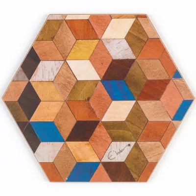 E. Inder Designs Small Placemats Set Of Six In Warm Colours From Leo Range. Heat Resistant Melamine. Please Measure P In Multi