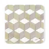 E. Inder Designs White / Neutrals / Green Six Coasters Set In Green Neutral & White Scandinavian Design. Heat Resista In Multi