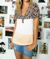 E. Luna Bobbie Jersey Top - Plus In Multi-colored In Multi