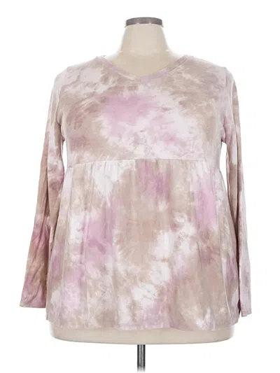 Pre-owned E. Luna Long Sleeve Blouse In Pink