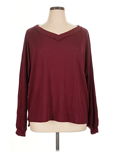 Pre-owned E. Luna Long Sleeve T-shirt In Burgundy