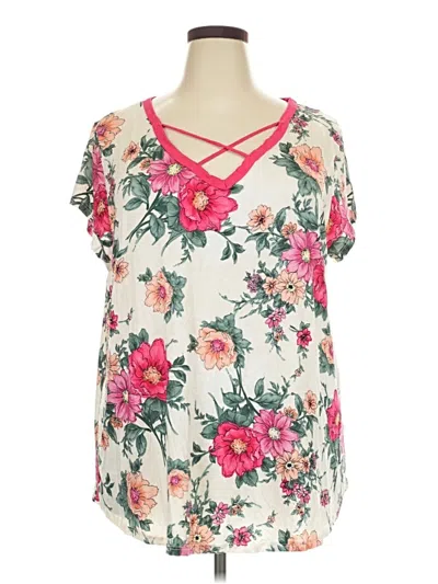 Pre-owned E. Luna Short Sleeve Blouse In Pink