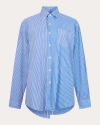 E.l.v Denim E. L.v. Denim Striped Diana Shirt In Blue