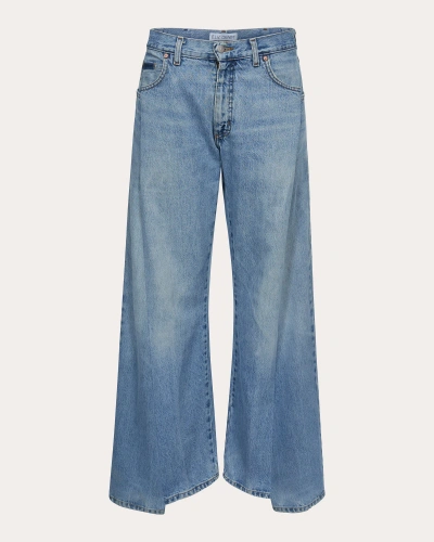 E.l.v Denim E. L.v. Denim Women's Freya Low-rise Wide-leg Jeans In Blue