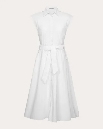 E.l.v Denim E. L.v. Denim Women's Parker Cotton-poplin Midi Dress In White