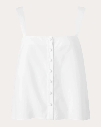 E.l.v Denim E. L.v. Denim Women's Victoria Reversible Cotton-poplin Top In White