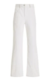 E.L.V DENIM PANELED COTTON-BLEND FLARE trousers