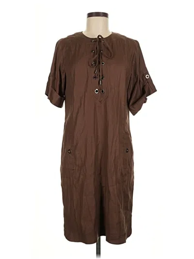 Pre-owned E3 By Etcetera Casual Dress In Brown
