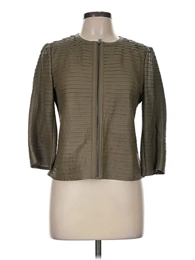 Pre-owned E3 By Etcetera Leather Jacket In Green