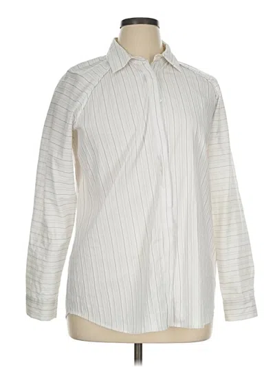 Pre-owned E3 By Etcetera Long Sleeve Blouse In Ivory
