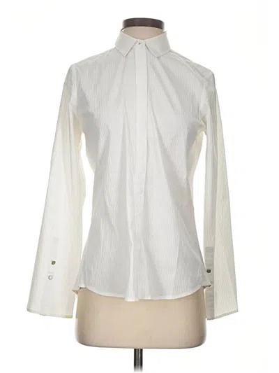 Pre-owned E3 By Etcetera Long Sleeve Blouse In Ivory