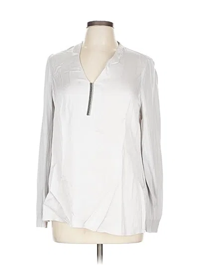 Pre-owned E3 By Etcetera Long Sleeve Blouse In Silver