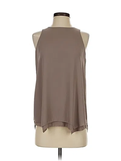 Pre-owned E3 By Etcetera Sleeveless Blouse In Brown