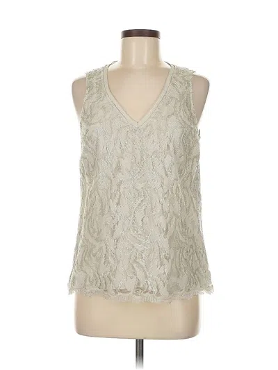 Pre-owned E3 By Etcetera Sleeveless Blouse In Silver