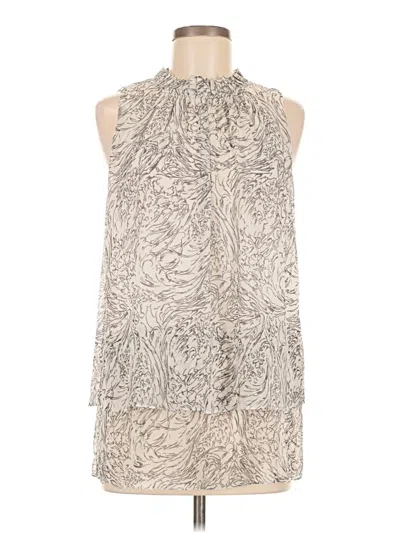 Pre-owned E3 By Etcetera Sleeveless Blouse In Silver
