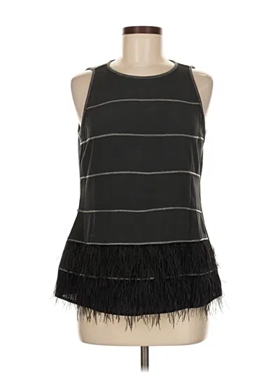 Pre-owned E3 By Etcetera Sleeveless Top Black Halter Neckline Tops
