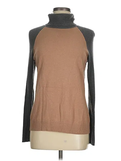 Pre-owned E3 By Etcetera Sleeveless Turtleneck In Brown