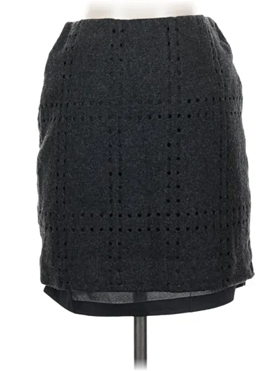 Pre-owned E3 By Etcetera Wool Skirt In Gray