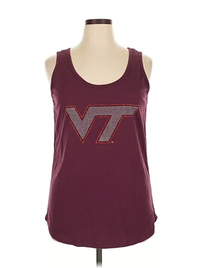 Pre-owned E5 Active Tank Top In Burgundy