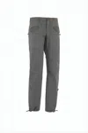 E9 Straight-leg Pants With Adjustable Drawstring Hems In Gray