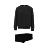 Ea Bodywear Cotton-blend Leisurewear Set In Black