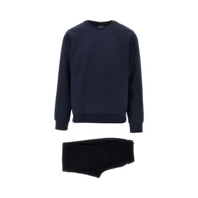 Ea Bodywear Cotton-blend Leisurewear Set In Blue